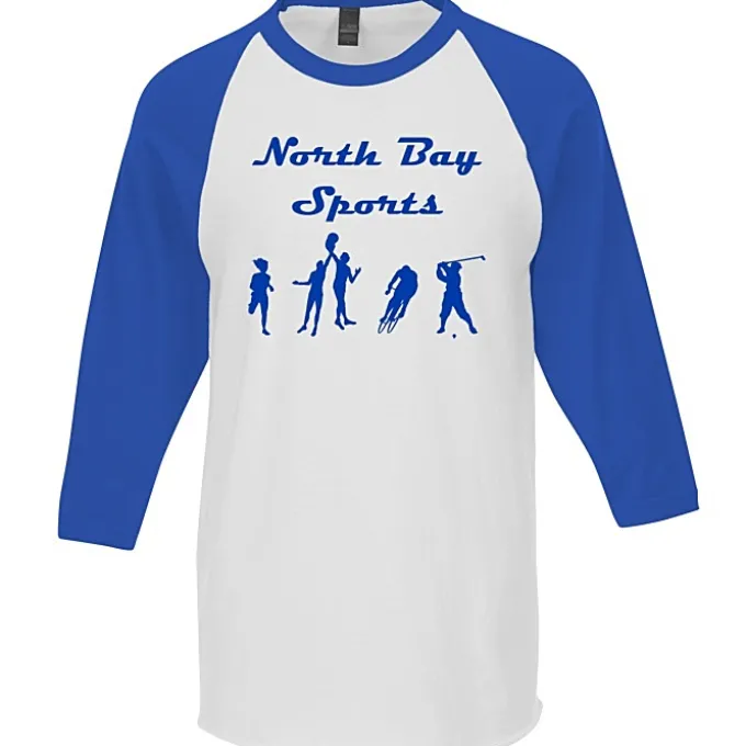 Tultex Fine Jersey 3/4 Sleeve Raglan T-Shirt - White