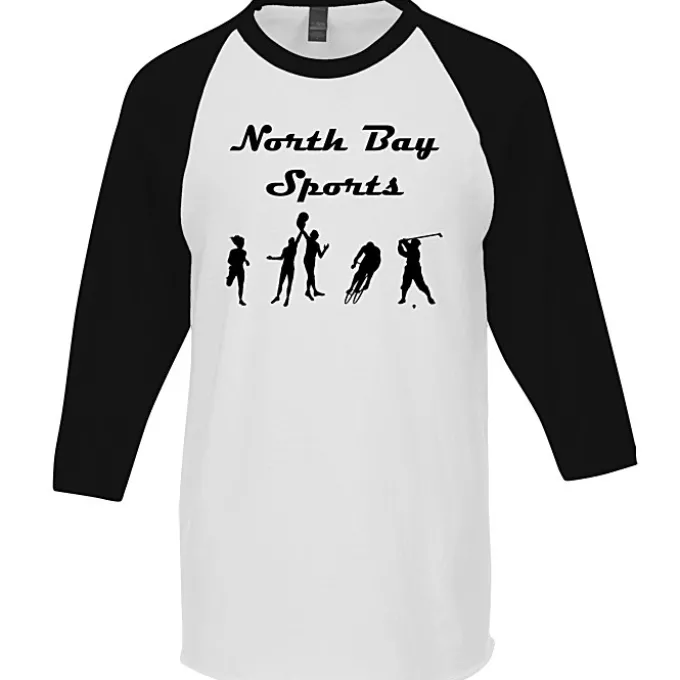 Tultex Fine Jersey 3/4 Sleeve Raglan T-Shirt - White