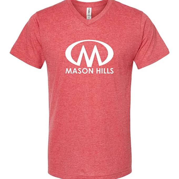 Tultex Polyester Blend V-Neck T-Shirt - Men's