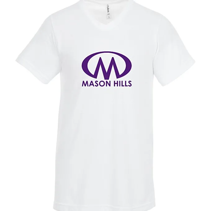 Tultex Polyester Blend V-Neck T-Shirt - Men's