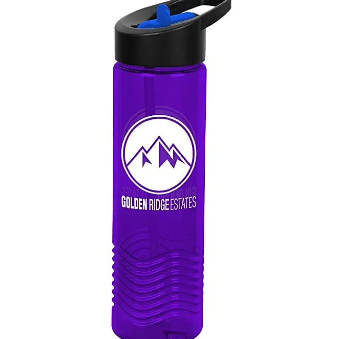 Twist Water Bottle with Two-Tone Flip Straw Lid - 24 oz
