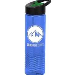 Twist Water Bottle with Two-Tone Flip Straw Lid - 24 oz