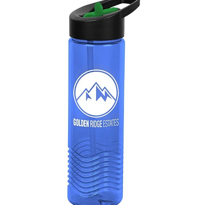 Twist Water Bottle with Two-Tone Flip Straw Lid - 24 oz