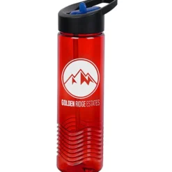 Twist Water Bottle with Two-Tone Flip Straw Lid - 24 oz