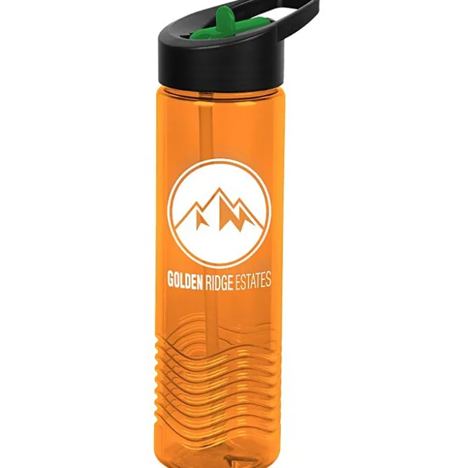 Twist Water Bottle with Two-Tone Flip Straw Lid - 24 oz