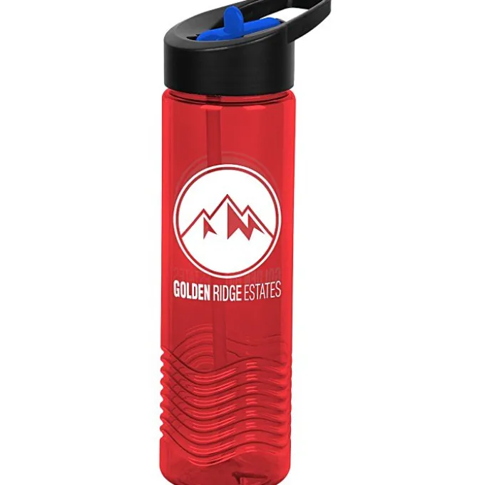 Twist Water Bottle with Two-Tone Flip Straw Lid - 24 oz