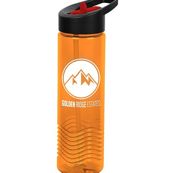 Twist Water Bottle with Two-Tone Flip Straw Lid - 24 oz