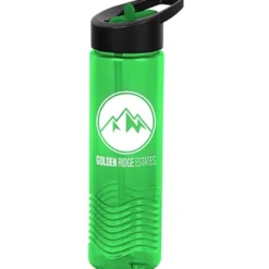 Twist Water Bottle with Two-Tone Flip Straw Lid - 24 oz