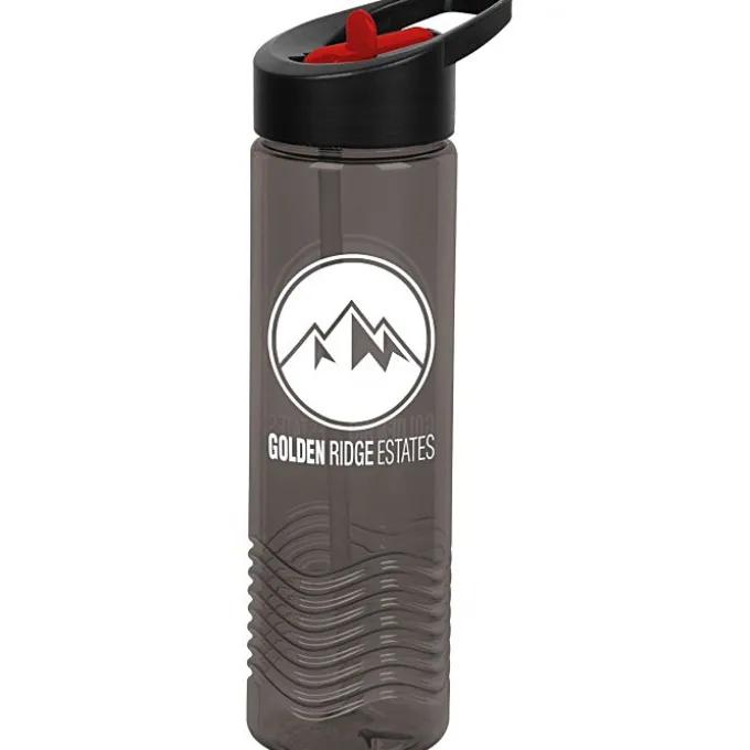 Twist Water Bottle with Two-Tone Flip Straw Lid - 24 oz