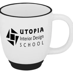 Two-Tone Bistro Mug - 12 oz - White