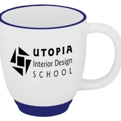 Two-Tone Bistro Mug - 12 oz - White