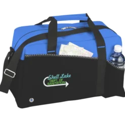 Two-Tone Duffel Bag - Embroidered