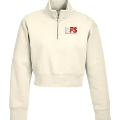 Ultimate 8.3-ounce CVC Fleece Cropped 1/2-Zip Pullover - Ladies' - Embroidered