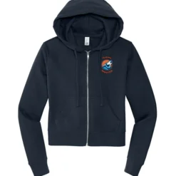Ultimate 8.3-oz CVC Fleece Cropped Full-Zip Hoodie - Ladies' - Embroidered