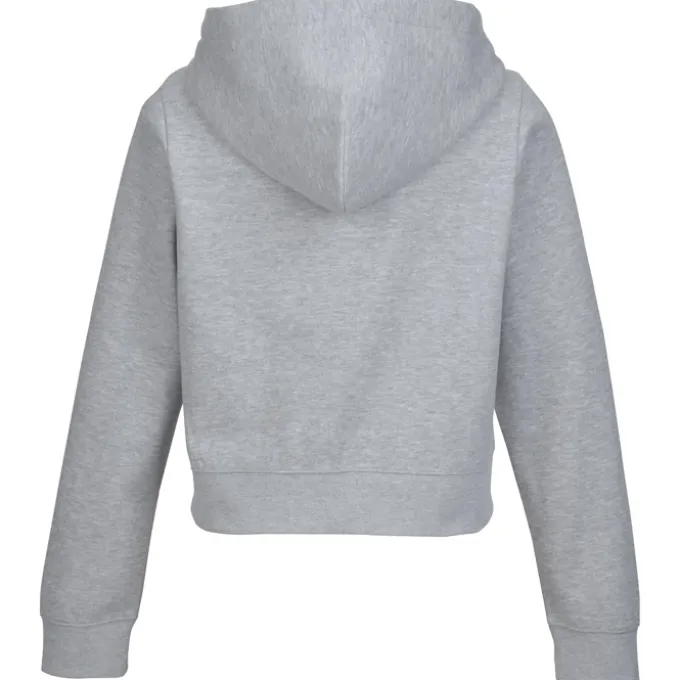 Ultimate 8.3-oz CVC Fleece Cropped Full-Zip Hoodie - Ladies' - Embroidered