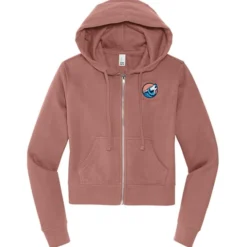 Ultimate 8.3-oz CVC Fleece Cropped Full-Zip Hoodie - Ladies' - Embroidered