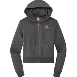 Ultimate 8.3-oz CVC Fleece Cropped Full-Zip Hoodie - Ladies' - Embroidered