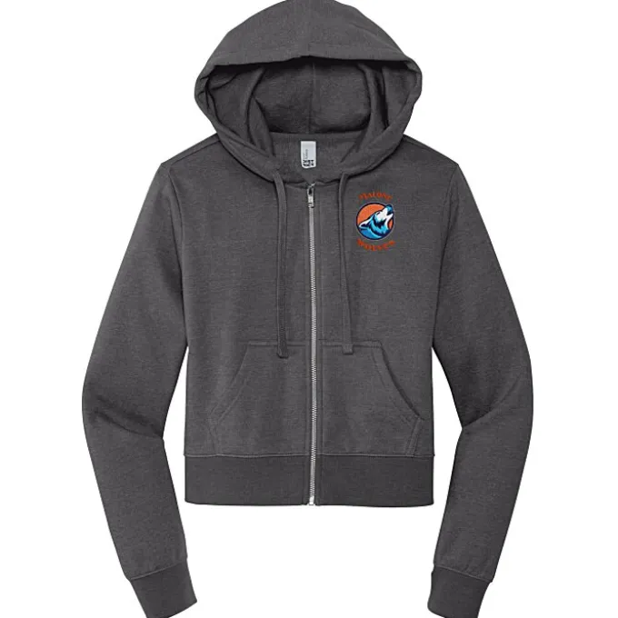 Ultimate 8.3-oz CVC Fleece Cropped Full-Zip Hoodie - Ladies' - Embroidered