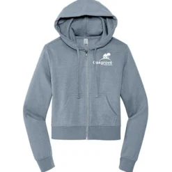 Ultimate 8.3-oz CVC Fleece Cropped Full-Zip Hoodie - Ladies' - Screen