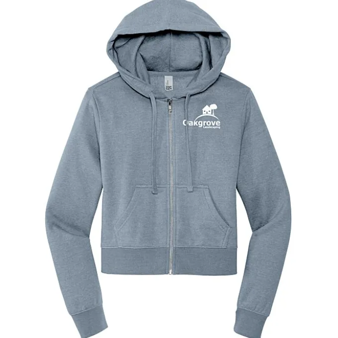 Ultimate 8.3-oz CVC Fleece Cropped Full-Zip Hoodie - Ladies' - Screen