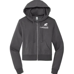 Ultimate 8.3-oz CVC Fleece Cropped Full-Zip Hoodie - Ladies' - Screen