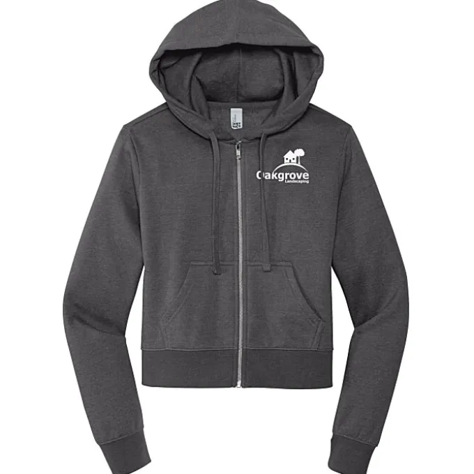 Ultimate 8.3-oz CVC Fleece Cropped Full-Zip Hoodie - Ladies' - Screen