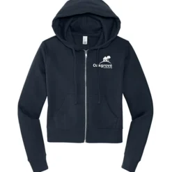 Ultimate 8.3-oz CVC Fleece Cropped Full-Zip Hoodie - Ladies' - Screen