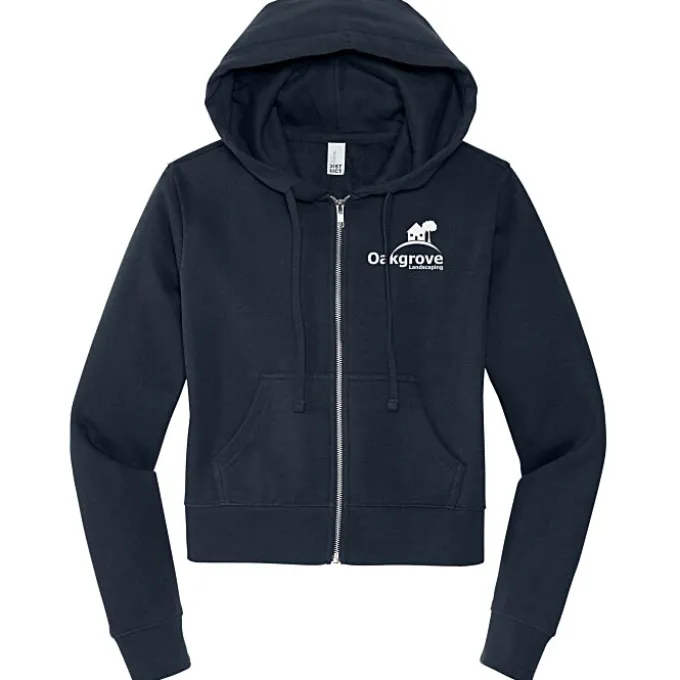 Ultimate 8.3-oz CVC Fleece Cropped Full-Zip Hoodie - Ladies' - Screen