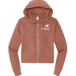 Ultimate 8.3-oz CVC Fleece Cropped Full-Zip Hoodie - Ladies' - Screen