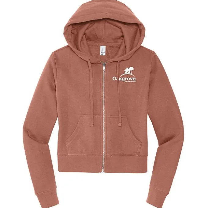 Ultimate 8.3-oz CVC Fleece Cropped Full-Zip Hoodie - Ladies' - Screen