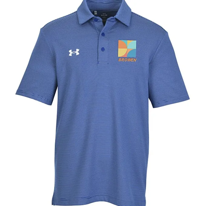 Under Armour Destin Drive Striped Performance Polo - Embroidered