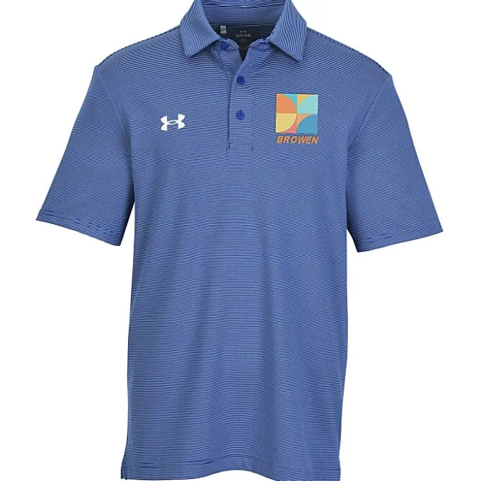 Under Armour Destin Drive Striped Performance Polo - Embroidered