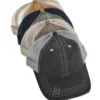 Unstructured Contrast Stitch Cap
