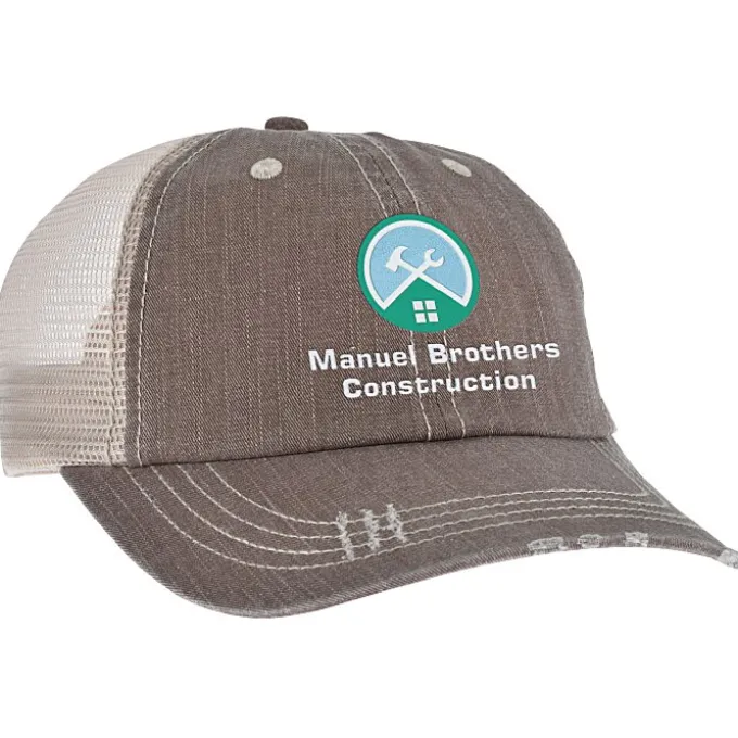 Unstructured Contrast Stitch Cap