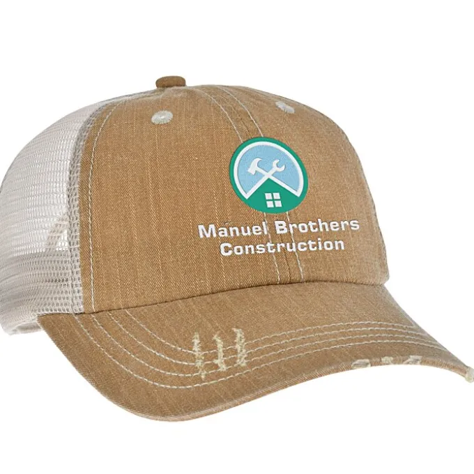 Unstructured Contrast Stitch Cap