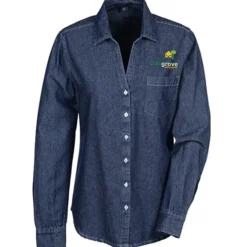 Untucked Denim V-Neck Shirt - Ladies'