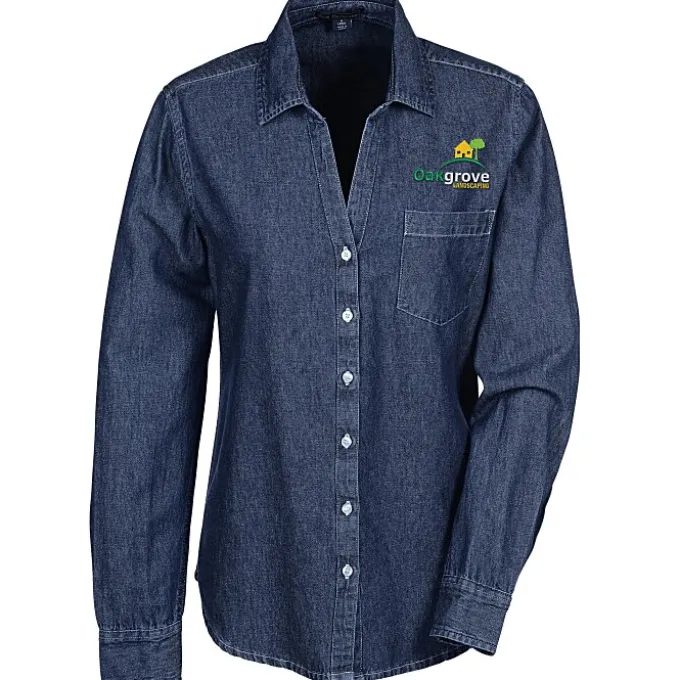 Untucked Denim V-Neck Shirt - Ladies'