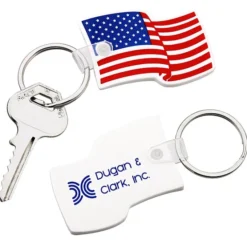 US Flag Stock Soft Keychain