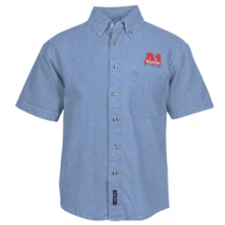 Utility Short Sleeve Denim Shirt - Men's