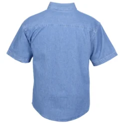 Utility Short Sleeve Denim Shirt - Men's
