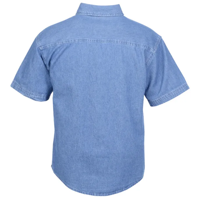 Utility Short Sleeve Denim Shirt - Men's