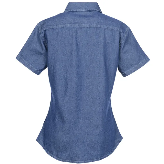 Utility Short Sleeve Denim Shirt - Ladies'