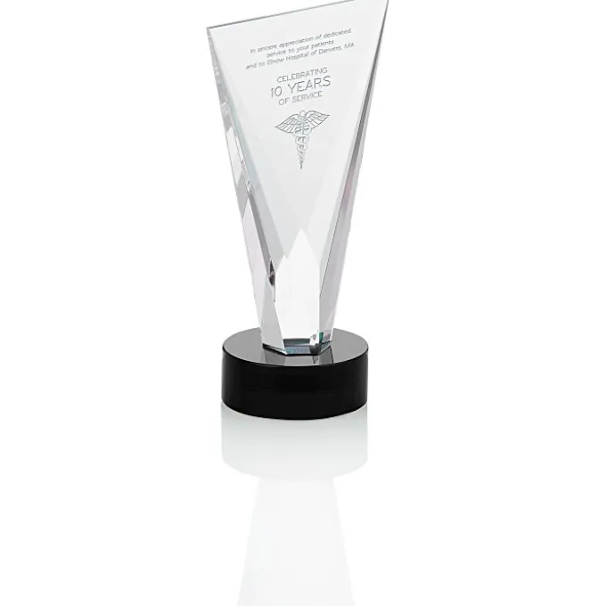 Valiant Crystal Award - 7 inches