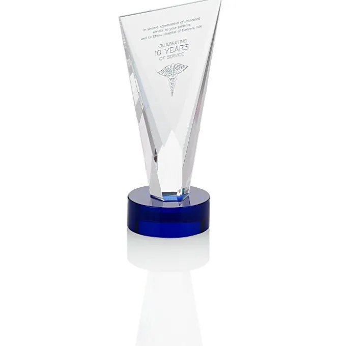 Valiant Crystal Award - 7 inches