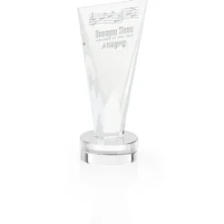 Valiant Crystal Award - 8 inches