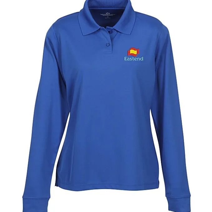 Vansport Omega Solid Mesh LS Tech Polo - Ladies'