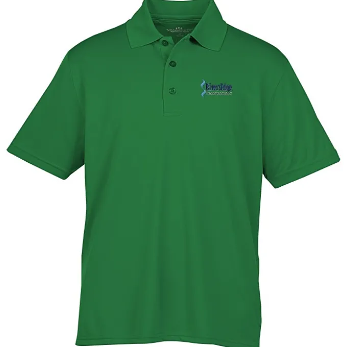 Vansport Omega Solid Mesh Tech Polo - Men's - Embroidered