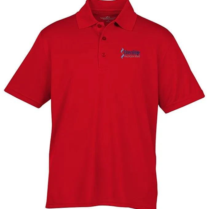 Vansport Omega Solid Mesh Tech Polo - Men's - Embroidered
