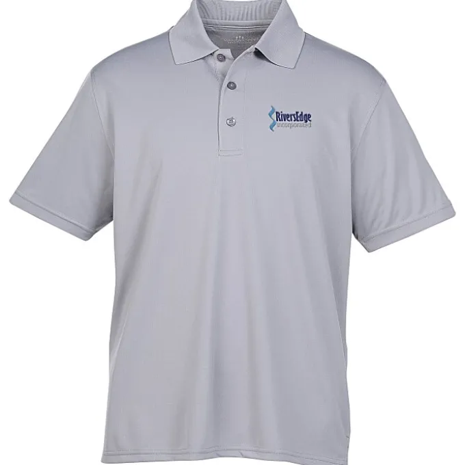 Vansport Omega Solid Mesh Tech Polo - Men's - Embroidered