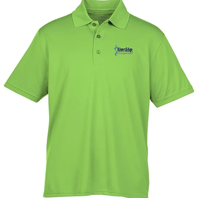Vansport Omega Solid Mesh Tech Polo - Men's - Embroidered